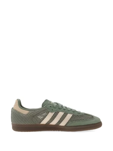 Drumeții sneakerși Adidas Samba cu dungi verde