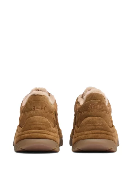 Sneakerși Ash Addict din piele de oaie maro