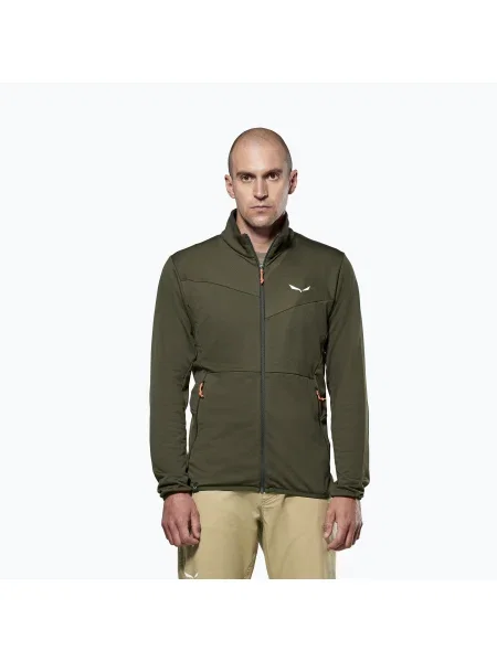 Мъжки суитшърт за трекинг Salewa Puez Cammio PL dark olive зелено