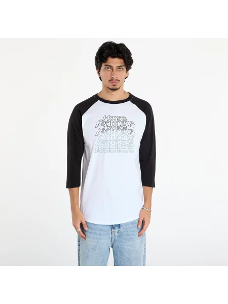 Tricou Horsefeathers Rollin Raglan T-Shirt White/ Black M alb