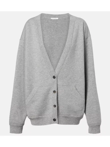 Cardigan The Row din cașmir gri