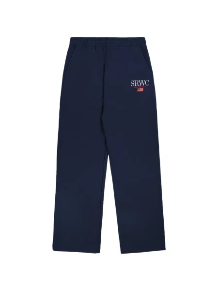 Pantaloni Sporty & Rich cu autograf albastru