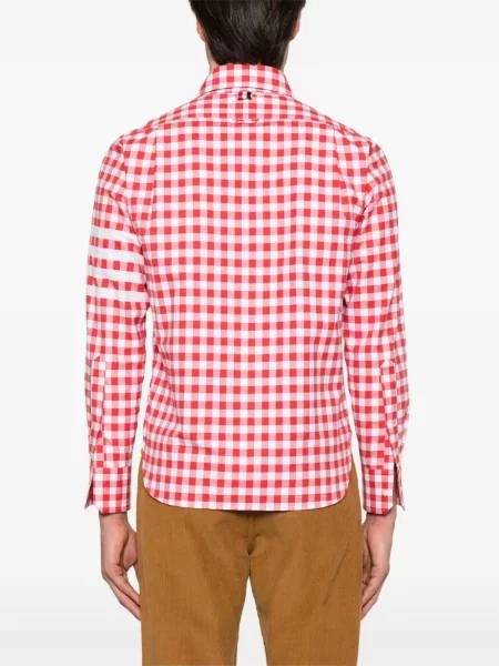 Košulja Thom Browne karirana od flanela crvena