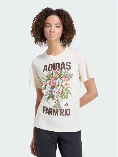Adidas Póló Fram Rio Graphic Krém Regular Fit bézs