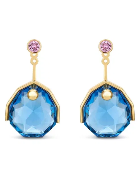 Swarovski Auskarai Gema Mėlyna auksinė