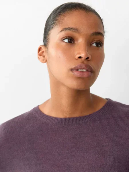 Sweter z falbankami purpurowy Teen S MANGO TEEN