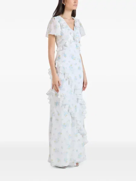 Rochie maxi Needle & Thread cu imagine alb
