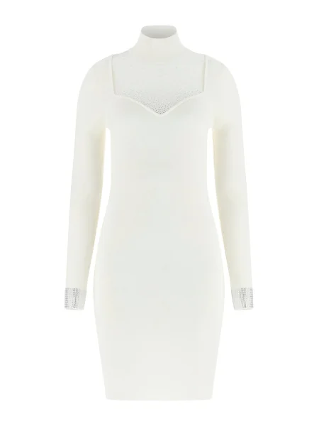 GUESS Rochie tricotat crem alb