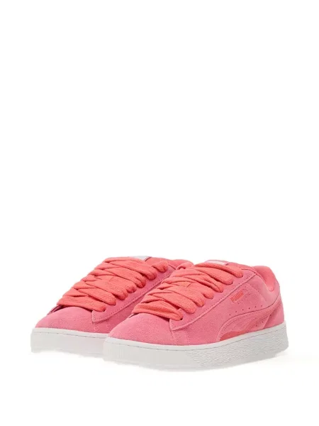 Tenisice Puma Suede s vezicama od brušene kože ružičasta