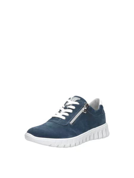 Sneakersy Waldläufer skórzane niebieskie