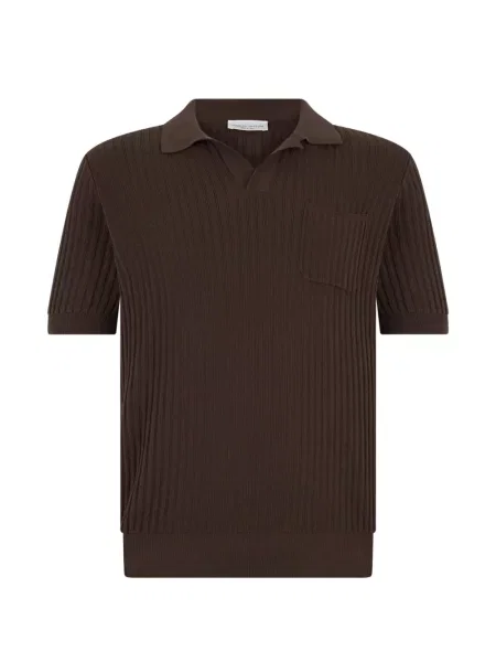 Поло тениска Roberto Collina кафяво