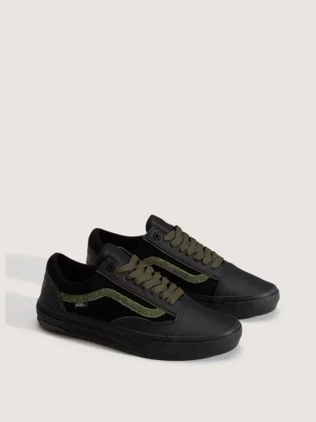 Кожаные кеды Vans черные