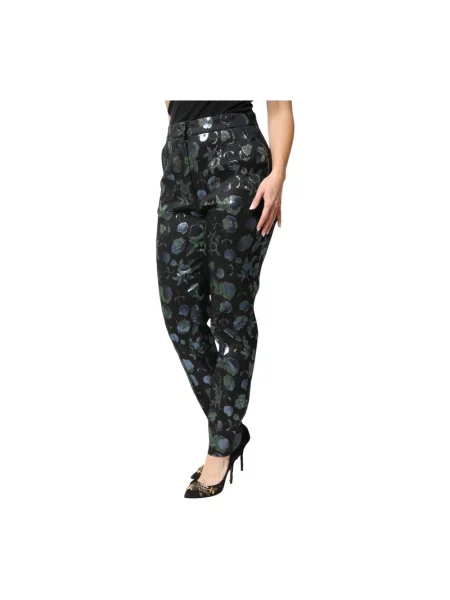 Spodnie Dolce And Gabbana w kwiatki niebieskie
