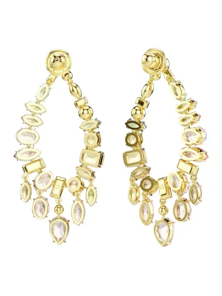 Lniane kolczyki Swarovski żółte