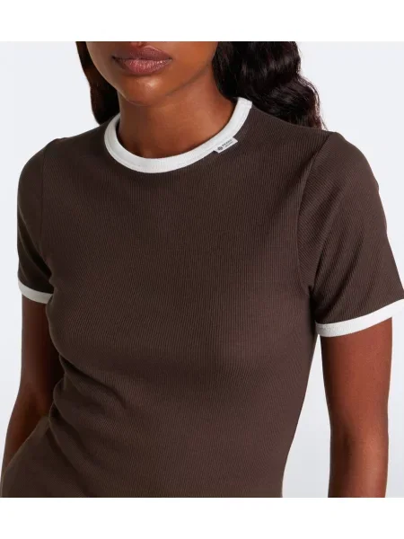 Tricou Prada tricotate maro