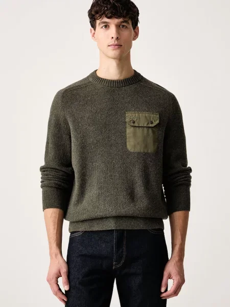 Barbour pulover pentru bărbați din lână Stockham verde