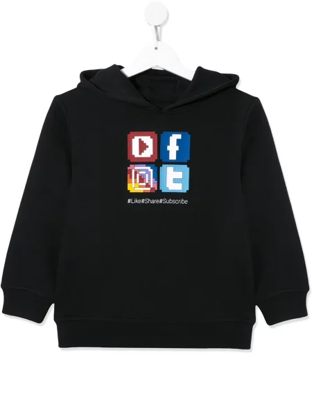 Bluza z kapturem dziecięca Mostly Heard Rarely Seen 8-bit czarna