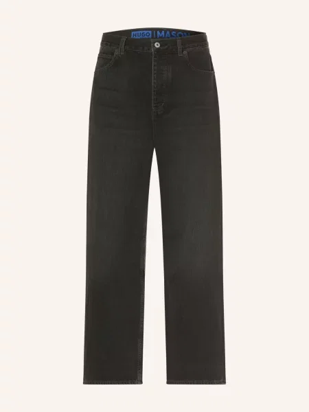 Hugo Džíny Mason Volný Střih Baggy Fit dark grey šedé