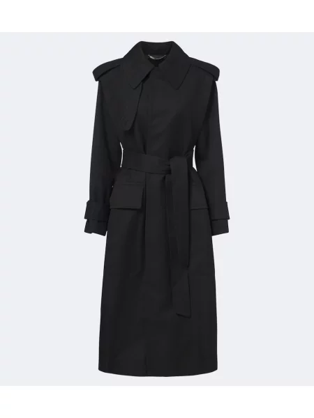 Trencz Victoria Beckham wełniany czarny