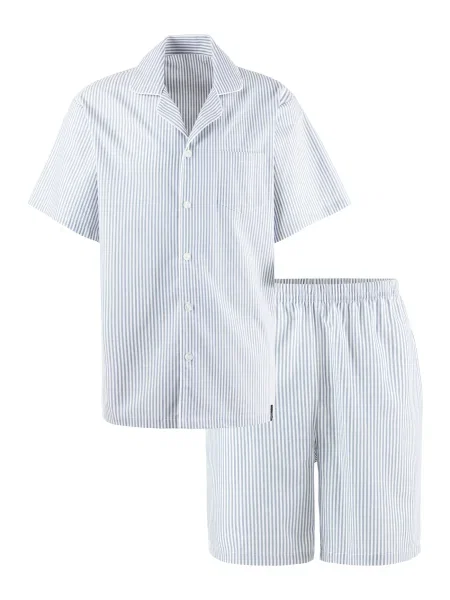 S.Oliver Pijama scurtă albastru porumbel alb