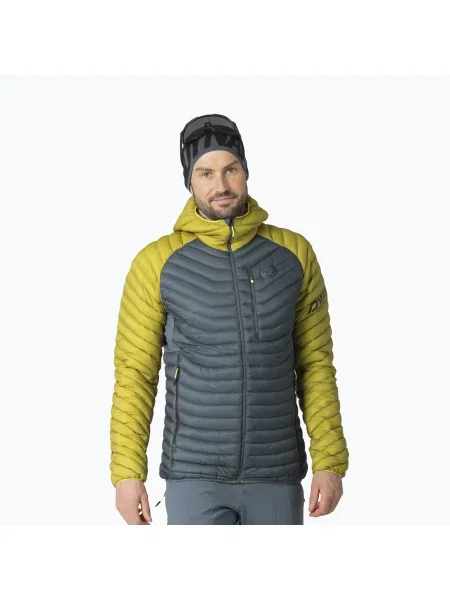 Geacă cu puf pentru bărbați DYNAFIT Radical Down Hooded golden auriu