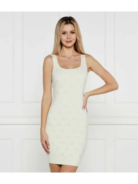 GUESS Rochie SARAH cu adaos de lână bej