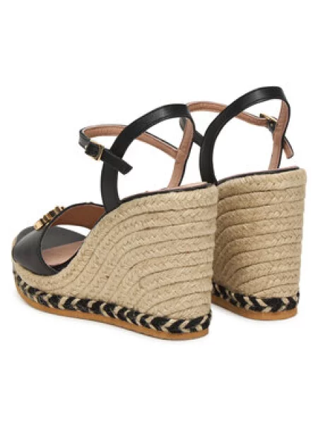 LOVE MOSCHINO Espadrile črna