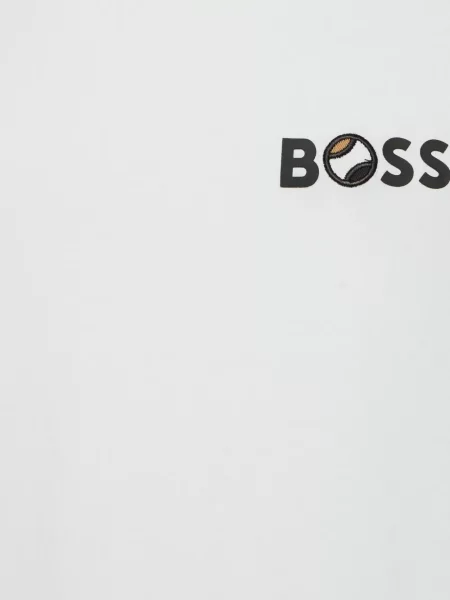 Tricou Boss cu imagine alb