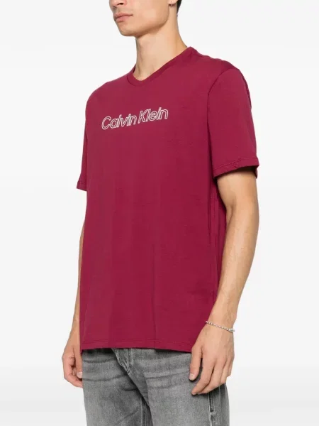 Tricou Calvin Klein cu imagine roșu