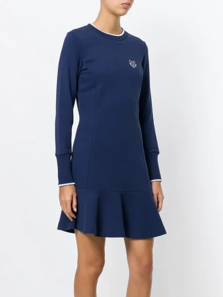 Rochie Kenzo cu dungi de tigru albastru