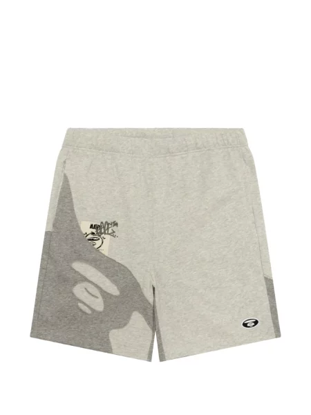 Pantaloni scurți Aape By A Bathing Ape cu autograf gri