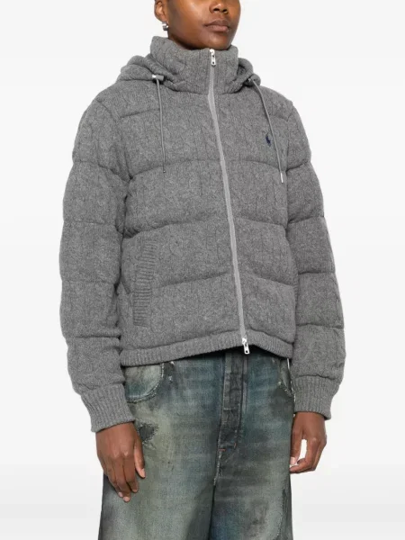 Geacă Polo Ralph Lauren cu glugă gri