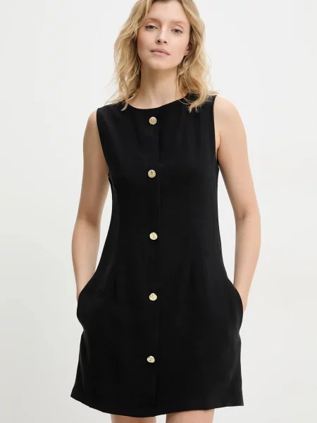Answear Lab sukienka mini prosta czarny