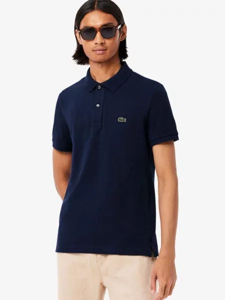 Поло Lacoste синє