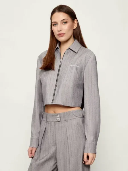 Patrizia Pepe Cămașă | Cropped Fit gri