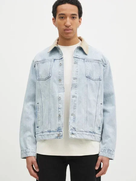 Drôle de Monsieur geacă jeans La Veste Jean DElavEe bărbați de tranzitie oversize