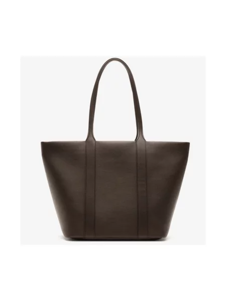 Lacoste torebka shopper z imitacji skóry brązowa