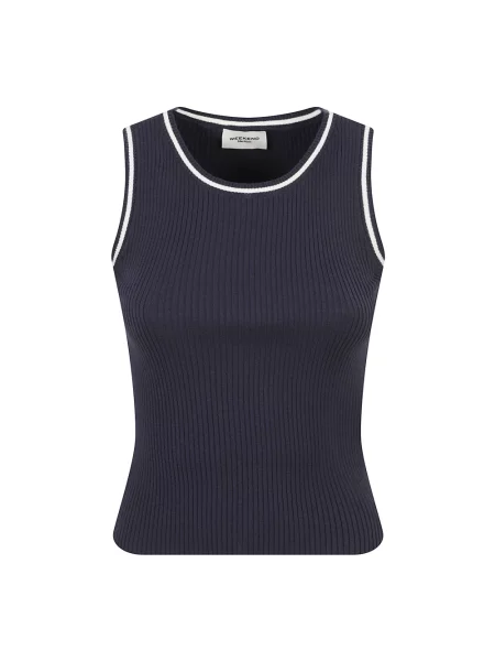Dzianinowy top Weekend Max Mara niebieski