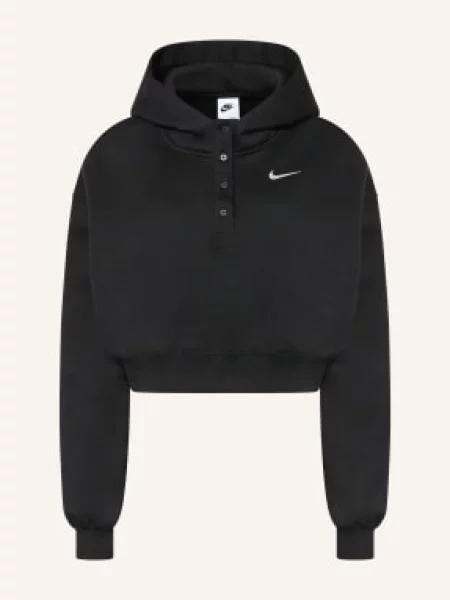 Nike Bluza Z Kapturem O Skróconym Kroju Phoenix schwarz czarna
