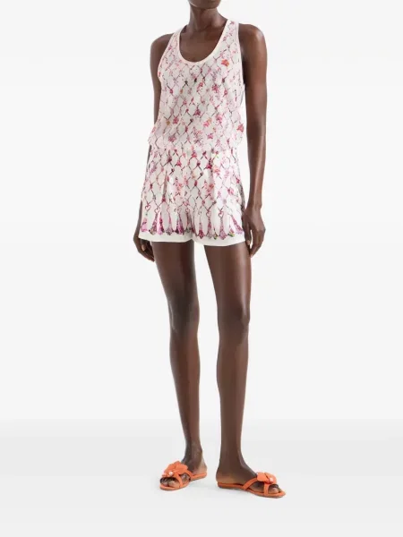 Top Genny cu model floral cu imagine roz