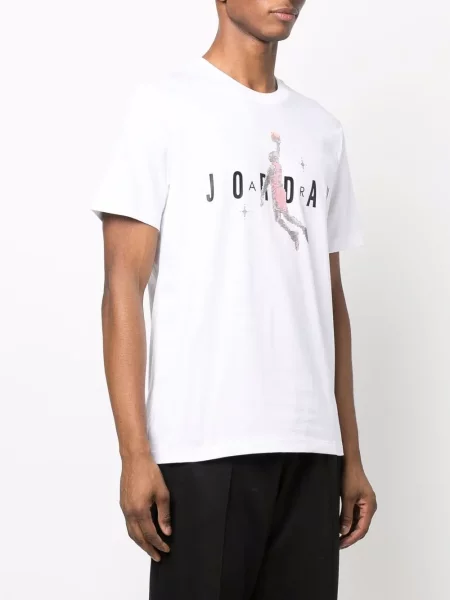 Scurt tricou Nike cu imagine alb