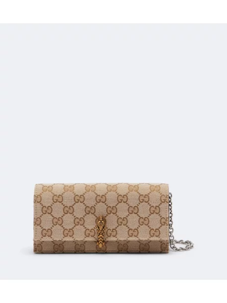Colier Gucci din canvas bej