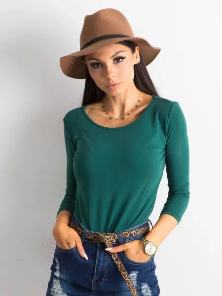 Bluză Fashionhunters verde