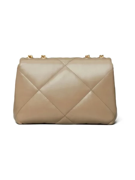 Torebka crossbody Tory Burch skórzana biznesowa beżowa