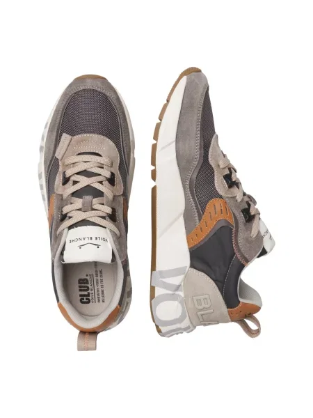 Sneakersy Voile Blanche skórzane szare