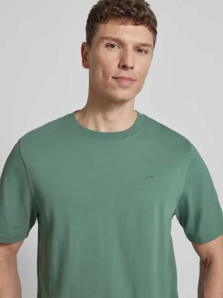 T-shirt z wyhaftowanym logo model Bobby' Wood Wood zielona
