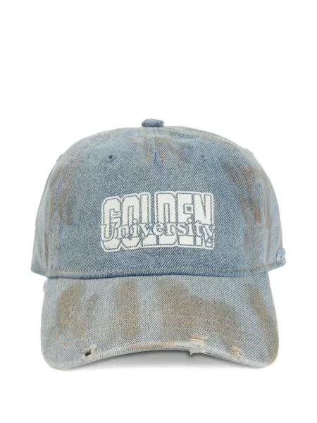 Șapcă Golden Goose zdrențuiți albastru