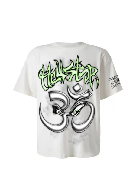 Tricou Hellstar cu imagine alb