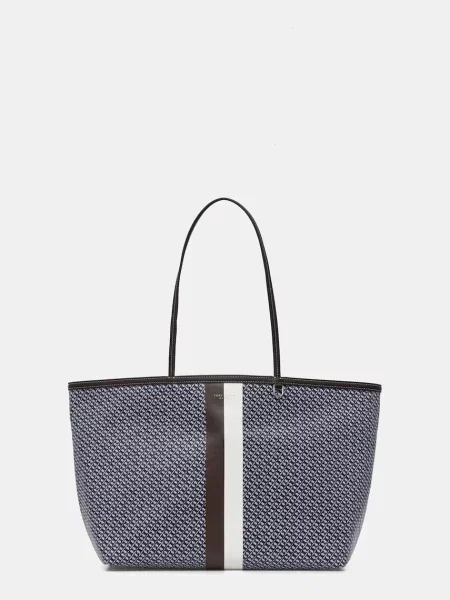 Geanta de piele Tory Burch din piele albastru