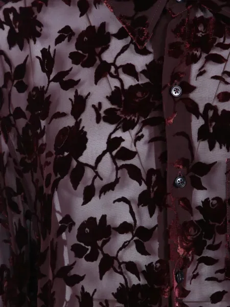 Cămașă Ann Demeulemeester cu model floral roșu